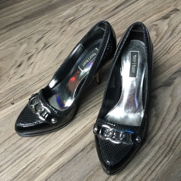 WHITE HOUSE BLACK MARKET HARLOW LEATHER PUMPS‎ - Picture 1 of 6